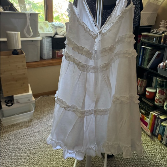 White Ruffle Dress - Picture 3 of 6